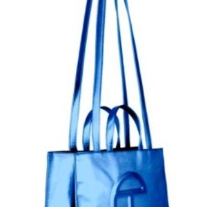 Metallic Medium Blue Telfar Bag